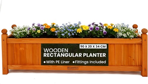 Trough planter with - trough,