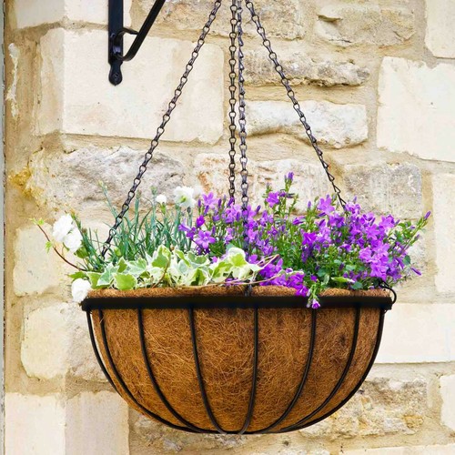 Hanging basket with - basket, liner