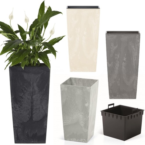 Tall planter flower pot with - planter,
