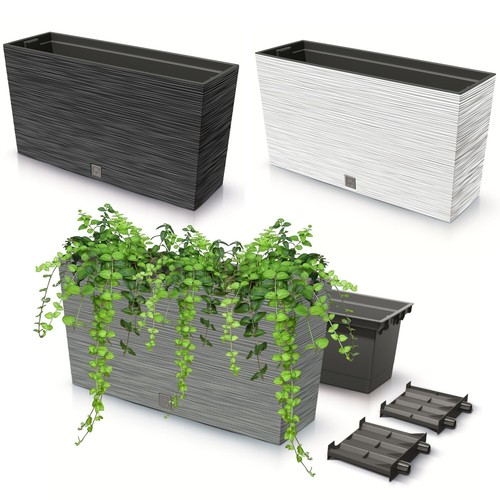 Flower trough pot - pot, with
