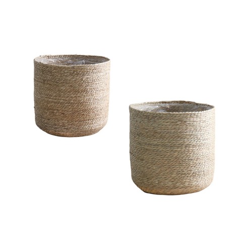 Woven planter basket container - woven,